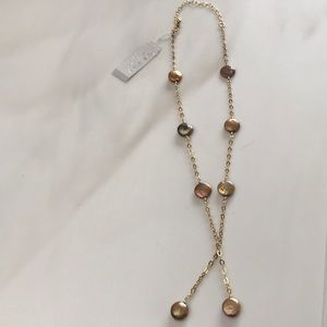 NWT 24kt gold over silver necklace by Kate Landry